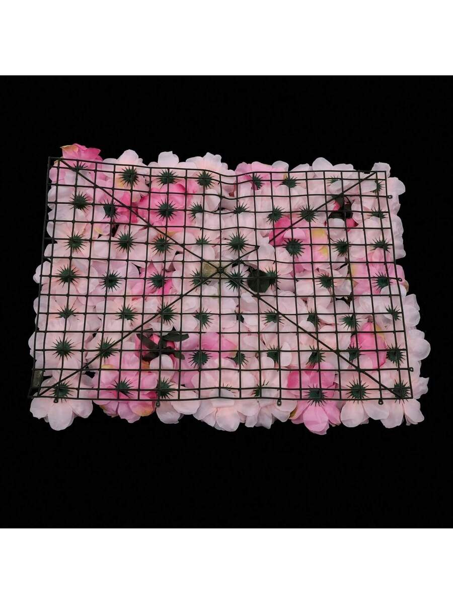 12 Pack Artificial Flower Wall Panels 24" X 16" Flower Wall Panel Backdrop Faux Hydrangea Rose Flower Backdrop Panels For Flower Wall Decor Wedding Party Event Decoration - Baby Pink