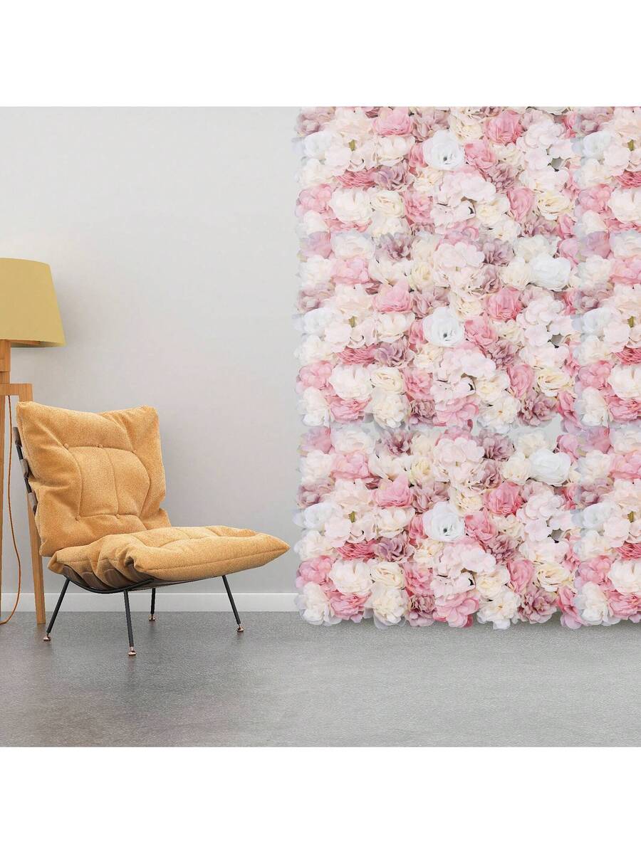TFCFL 12pcs Artificial Flower Wall Panel SPlastic Wedding Backdrop Decor 16''x24'' Party Favors Room Decor Bride - Multicolor