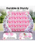 Rainaut 20 Pieces DIY Artificial Flower Wall 60x40cm Romantic Artificial Flowers Flower Panel Silk Flower For Wedding Party Table Backdrop Wall Decoration (Pink/White Peony+Rose) Valentine's Day Gifts Fast Shipping Available - Pink