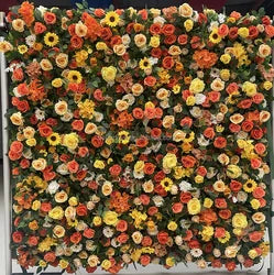 purple Flower Wall Oem Luxurious Beautiful Artificial Flowers Wall Panels Backdrop 8ft X 8ft Decoration for Wedding Party Home - 46 / 1m*1m(3.28ft*3.28ft)