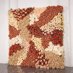 purple Flower Wall Oem Luxurious Beautiful Artificial Flowers Wall Panels Backdrop 8ft X 8ft Decoration for Wedding Party Home - 45 / 1m*1m(3.28ft*3.28ft)