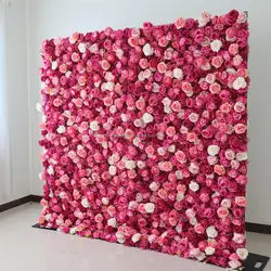 purple Flower Wall Oem Luxurious Beautiful Artificial Flowers Wall Panels Backdrop 8ft X 8ft Decoration for Wedding Party Home - 31 / 1m*1m(3.28ft*3.28ft)