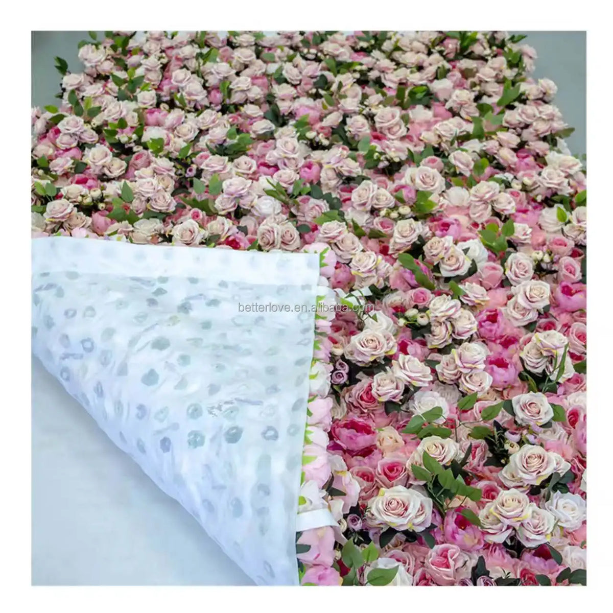 purple Flower Wall Oem Luxurious Beautiful Artificial Flowers Wall Panels Backdrop 8ft X 8ft Decoration for Wedding Party Home