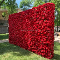 purple Flower Wall Oem Luxurious Beautiful Artificial Flowers Wall Panels Backdrop 8ft X 8ft Decoration for Wedding Party Home - 44 / 1m*1m(3.28ft*3.28ft)