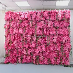 purple Flower Wall Oem Luxurious Beautiful Artificial Flowers Wall Panels Backdrop 8ft X 8ft Decoration for Wedding Party Home - 36 / 1m*1m(3.28ft*3.28ft)