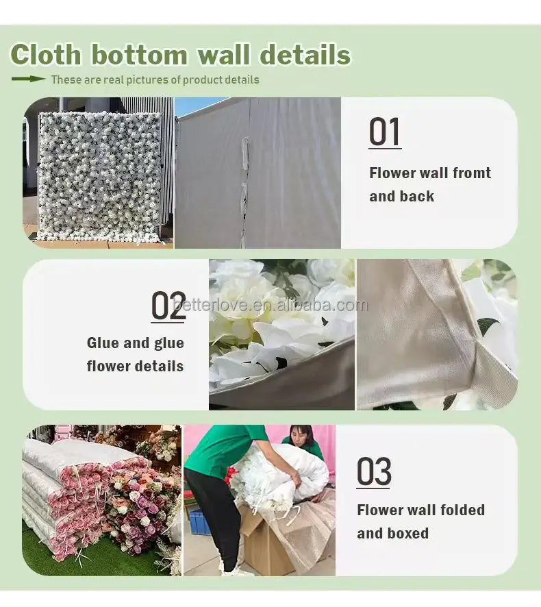 purple Flower Wall Oem Luxurious Beautiful Artificial Flowers Wall Panels Backdrop 8ft X 8ft Decoration for Wedding Party Home