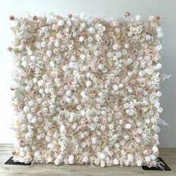 purple Flower Wall Oem Luxurious Beautiful Artificial Flowers Wall Panels Backdrop 8ft X 8ft Decoration for Wedding Party Home - 27 / 1m*1m(3.28ft*3.28ft)