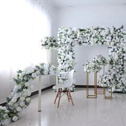 purple Flower Wall Oem Luxurious Beautiful Artificial Flowers Wall Panels Backdrop 8ft X 8ft Decoration for Wedding Party Home - 23 / 1m*1m(3.28ft*3.28ft)