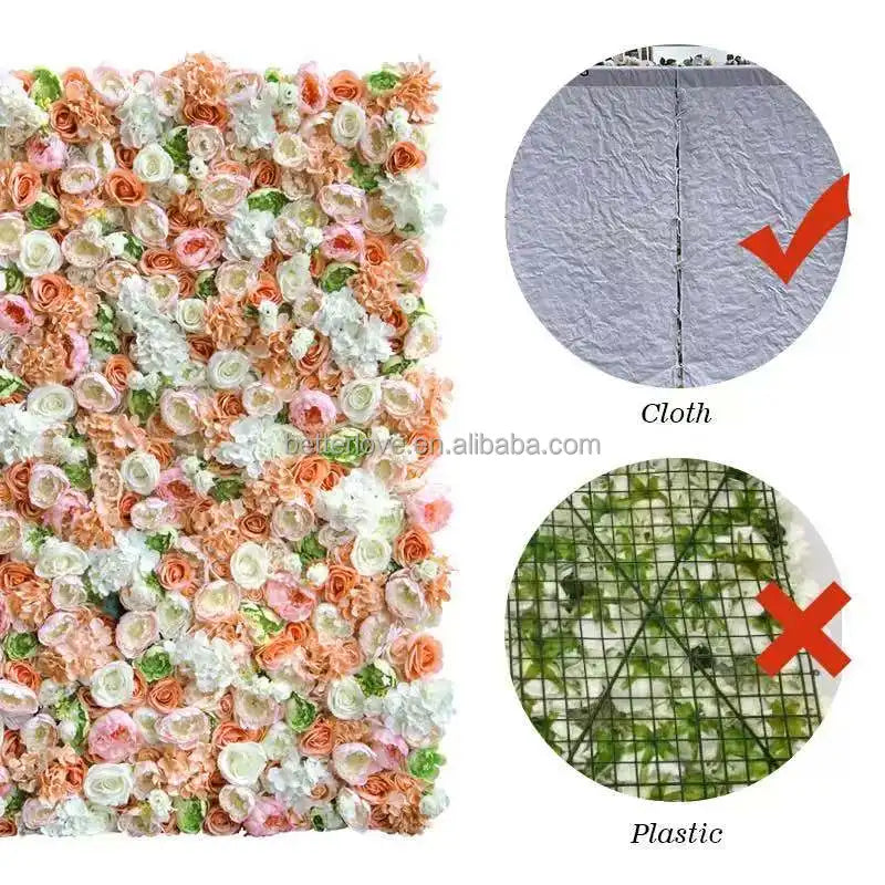 purple Flower Wall Oem Luxurious Beautiful Artificial Flowers Wall Panels Backdrop 8ft X 8ft Decoration for Wedding Party Home