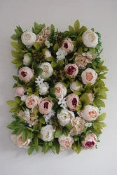 New Design 40x60cm Plastic Grid Artificial Flower Wall 3d Wedding Flower Wall Panel Backdrop - FW46-148