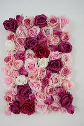 New Design 40x60cm Plastic Grid Artificial Flower Wall 3d Wedding Flower Wall Panel Backdrop - FW46-141