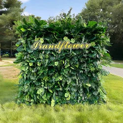 8x8 ft Silk Flower Wall Panel Square Artificial Floral Backdrop for Wedding Hotel Banquet Event Decoration - 8ft*8ft / Blue 6