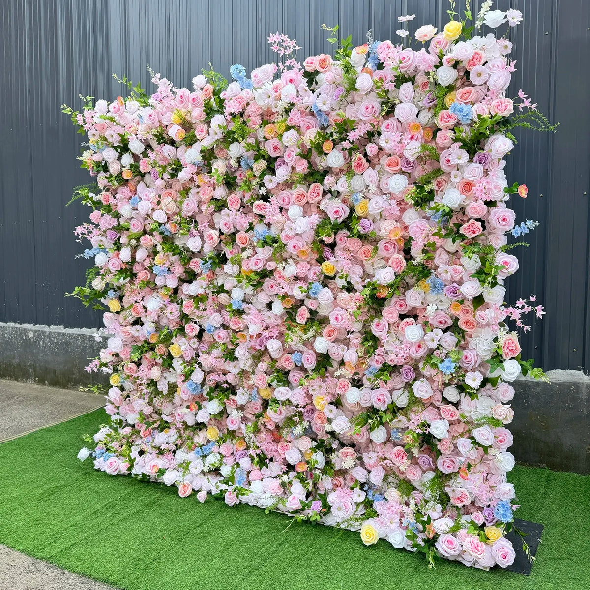W-B040 New Flower Wall 5D Rolled up Backdrop Flower Wall Party Wedding Decorative Flowers Wall for Birthday Party
