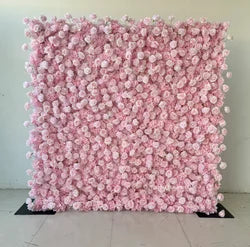 Customize Handmade Realistic 5D Roll Cloth Artificial Silk Rose Flower Wall Wedding Back School Eco-friendly Decor Panel - Medium / 7#
