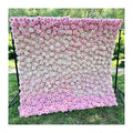 MYFW High-quality Customized 5D 3D Flower Wall Backdrop Silk Artificial Decorative Flower Wall Pink Wedding Rose Wall Penels