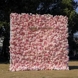 Custom Handmade Silk Rose Wall Flowers, Floral Wall Backdrop, Perfect for Event and Wedding Decoration Arrangements - sku-16