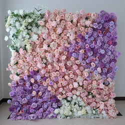 Factory Wholesale Artificial Rose Flower Wall Panel Custom Color Wedding Artificial Flower Wall for Event Photo Booth Decoration