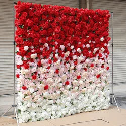 8*8ft Customized 3D Plant Backdrop Fabric Rose Artificial Flower Wall Decor for Home Party Wedding Baby Shower Halloween