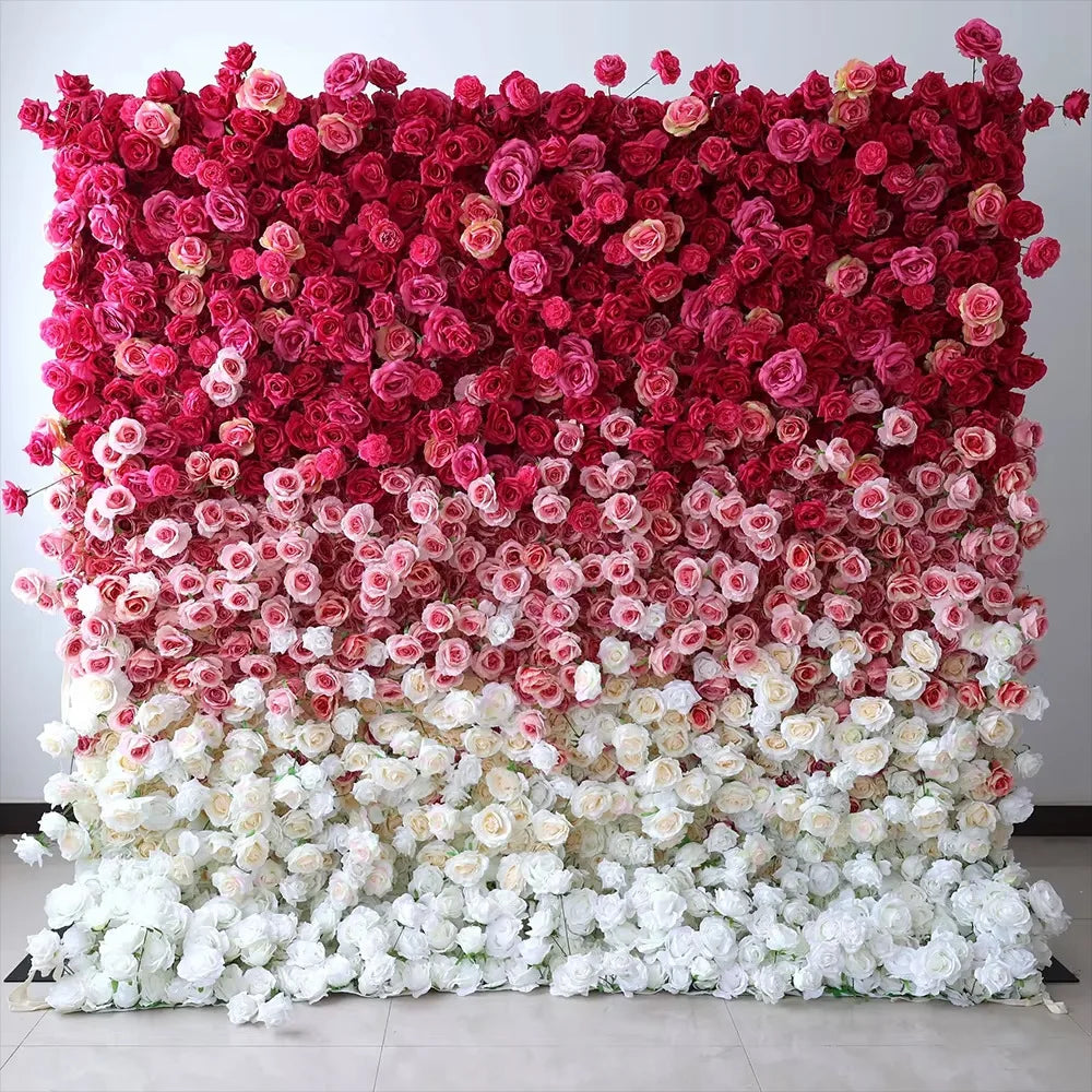 Custom Handmade Silk Rose Wall Flowers, Floral Wall Backdrop, Perfect for Event and Wedding Decoration Arrangements