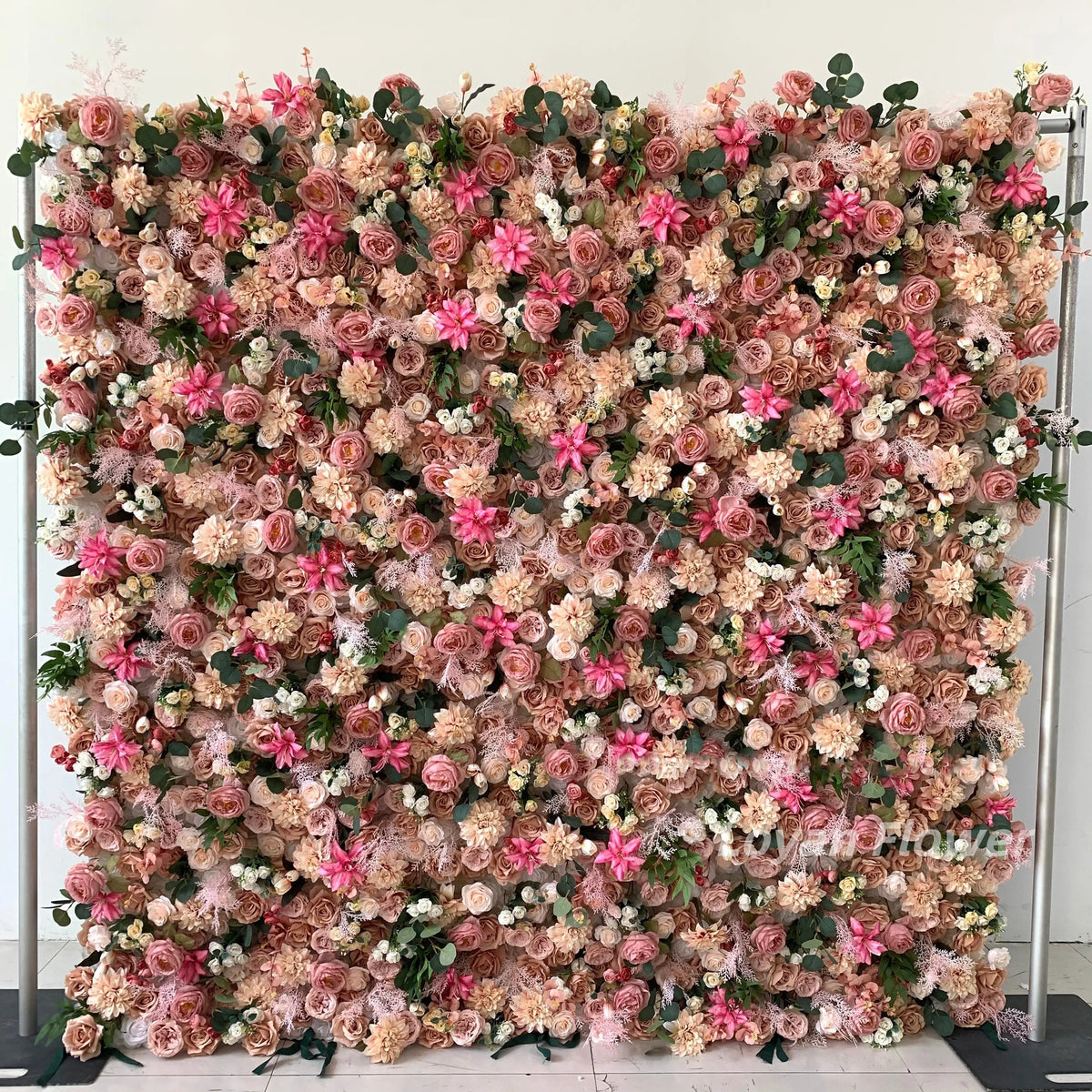 Supports Size Customization Backdrop Roll up Artificial Panel Flower Wall for Wedding Stage Decoration
