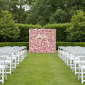 Custom 3d/5d Cloth Flower Wall Wedding Artificial Silk Rose Flower Wall Panel Backdrop Decorative Artificial Flower Wall