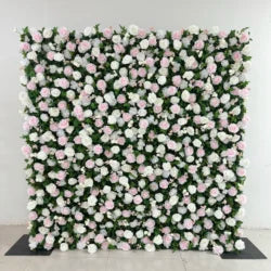 W-B040 New Flower Wall 5D Rolled up Backdrop Flower Wall Party Wedding Decorative Flowers Wall for Birthday Party - 8ft*8ft, 10ft*10ft, custome / FW727