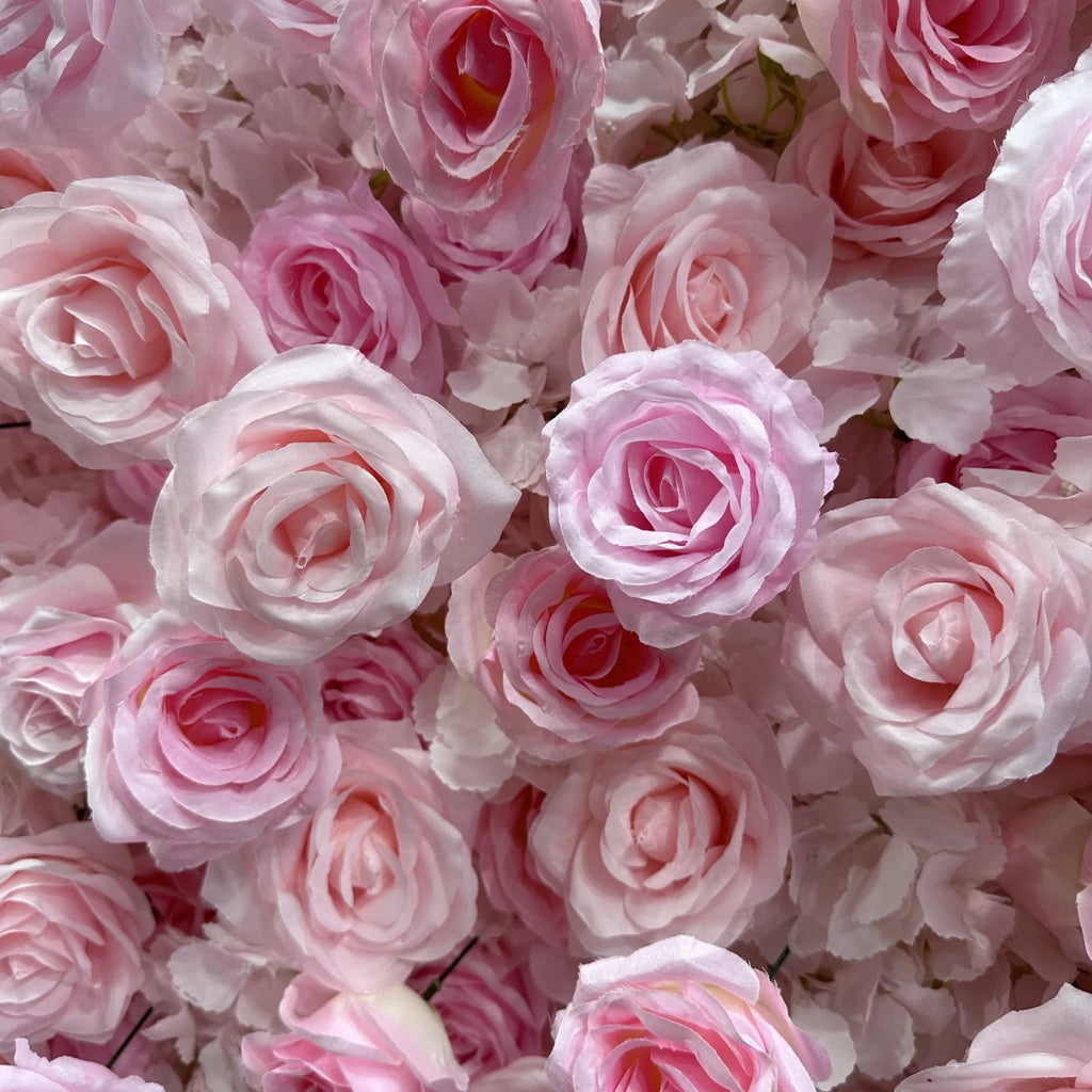 8x8 ft Silk Flower Wall Panel Square Artificial Floral Backdrop for Wedding Hotel Banquet Event Decoration