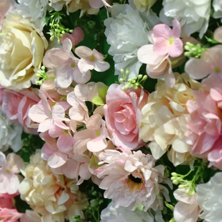Silk Flower Wall Stand Artificial Rose Panel Christmas Halloween Wedding Graduation Easter Floral Stage Backdrop Decorations