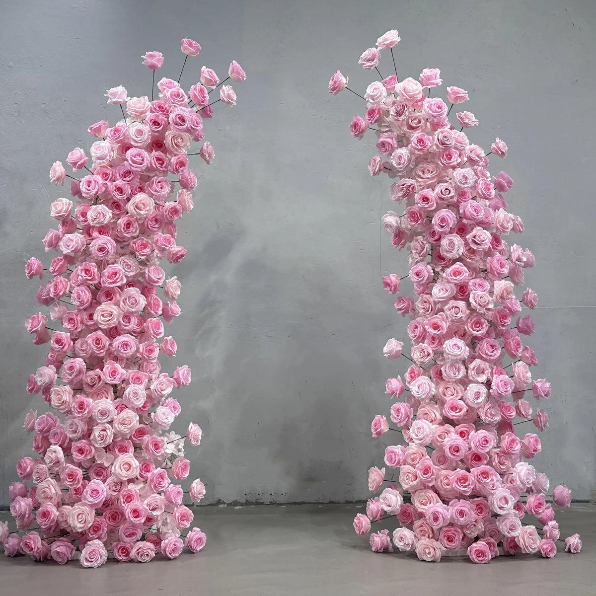 8x8 ft Silk Flower Wall Panel Square Artificial Floral Backdrop for Wedding Hotel Banquet Event Decoration