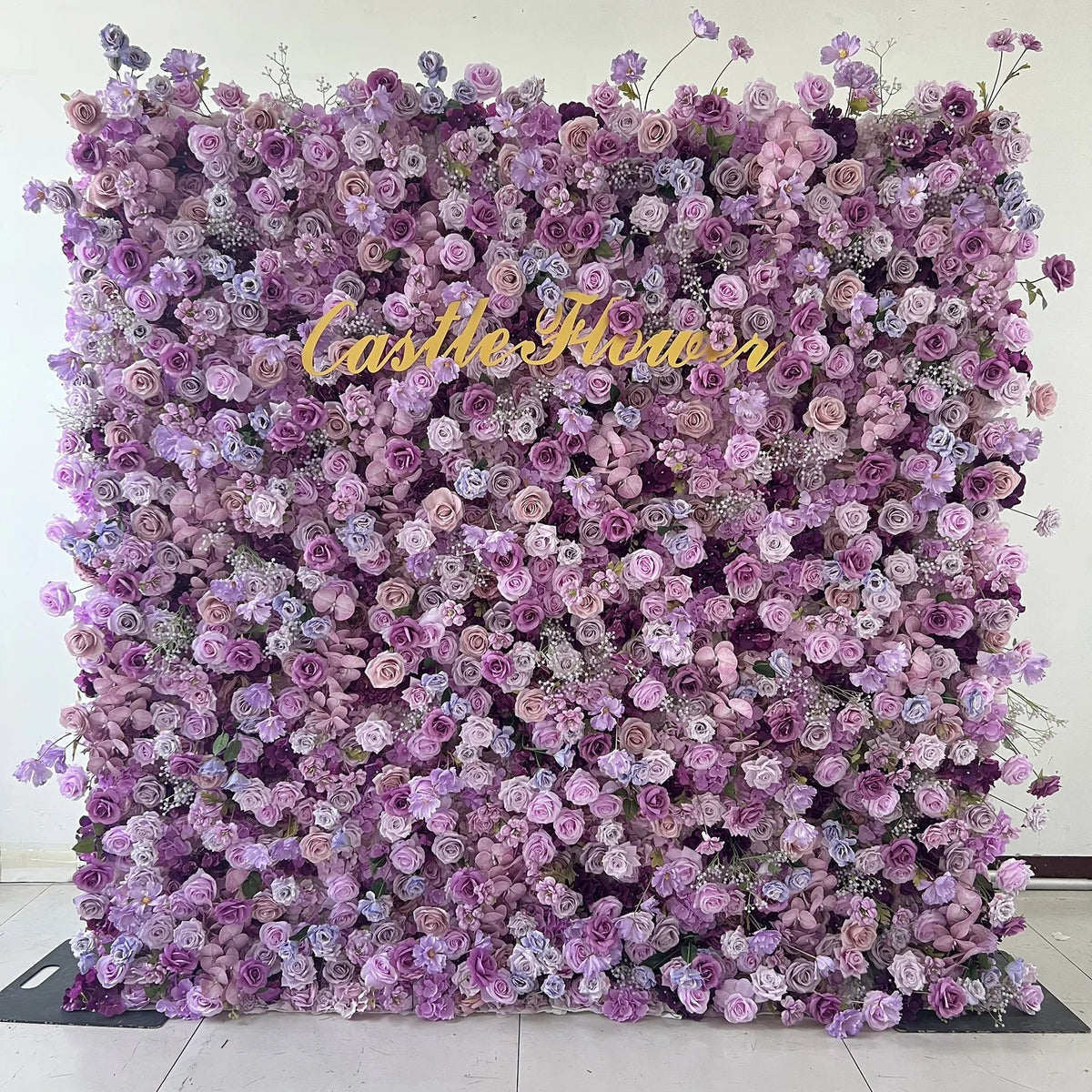 Customized 3D Silk Roll up Cloth Back Drop Panel 8ft X 8ft Wedding Events Artificial Red Rose Flower Wall Backdrop for Wedding