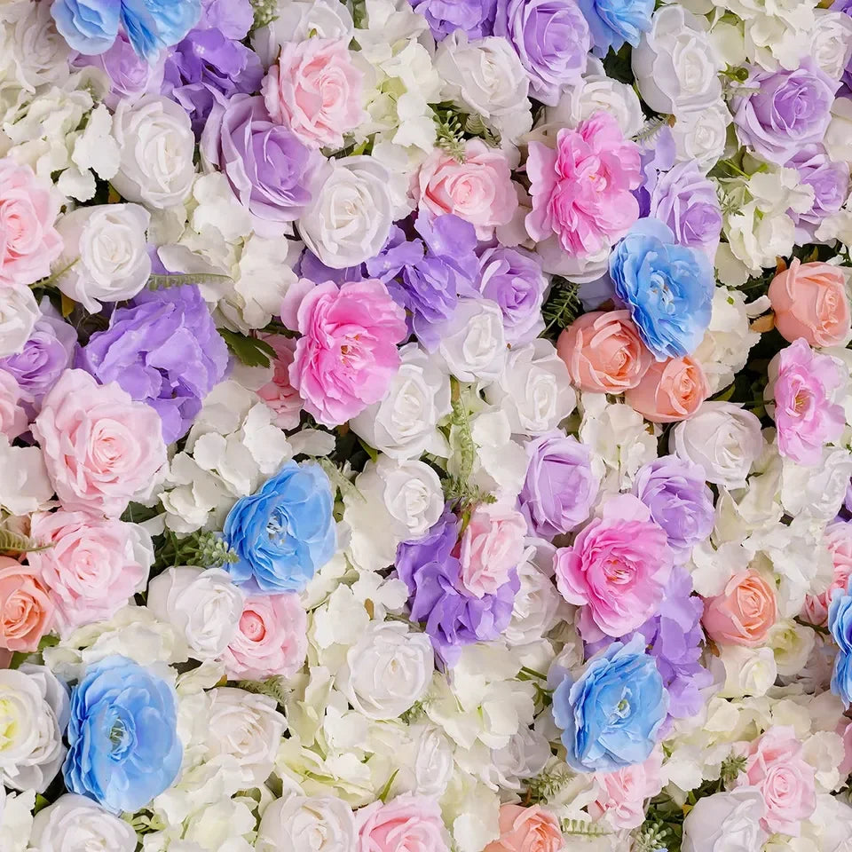 3Dromantic Detachable Modern Plastic Simulated Silk Flower Wall for Weddings Birthday Parties Hotel Banquet Decorations