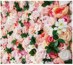 Flowerwall Spun Silk 3D  Flowers Wall Backdrop Roll UpRoses  Modern Handmade Lightweight Long-Lasting Wall Panel Background - 21