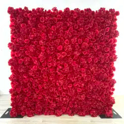8x8ft Silk Handmade Rose Wall Artificial Flower 3D Wall Decor Roll Panel for Wedding Christmas Valentine's Day