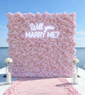 Cheap Artificial Rose Flower Wall Panel Backdrop Roll up 8ft X 8ft Flower Wall for Wedding Party Event Decoration