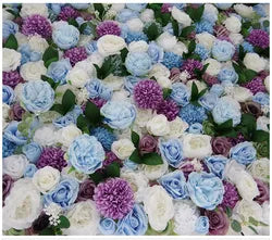 Flowerwall Spun Silk 3D  Flowers Wall Backdrop Roll UpRoses  Modern Handmade Lightweight Long-Lasting Wall Panel Background - 24