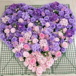 8*8ft Customized 3D Plant Backdrop Fabric Rose Artificial Flower Wall Decor for Home Party Wedding Baby Shower Halloween - 5#
