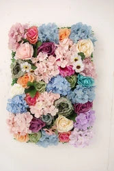New Design 40x60cm Plastic Grid Artificial Flower Wall 3d Wedding Flower Wall Panel Backdrop