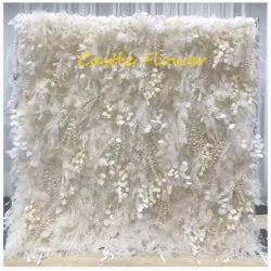 W-B040 New Flower Wall 5D Rolled up Backdrop Flower Wall Party Wedding Decorative Flowers Wall for Birthday Party - 8ft*8ft, 10ft*10ft, custome / FW430