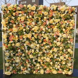 Floral Wall Panel White Flower Arch for Wedding Party Supplies 8ft X 8ft square Blue purple Artificial Flower Wall Backdrop