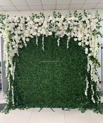 8x8ft Silk Handmade Rose Wall Artificial Flower 3D Wall Decor Roll Panel for Wedding Christmas Valentine's Day - 100x100cm(39.37x39.37in) / 7#