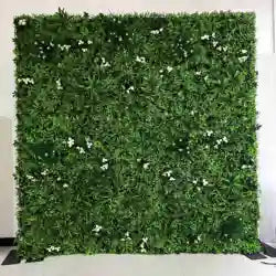 EG-M041 5D 8ft X 8ft Roll up Fabric Flower Wall Artificial Rose White Flower Wall for Wedding Backdrop Decoration - 1 Square Meter / Blue 24