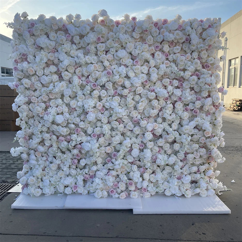 IFG Fullest 5D Artificial Flower Wall Backdrop 8*9ft Size Roll up for Wedding Christmas Thanksgiving & Easter Decor-Hot Sale