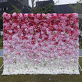 5D Red Rose Flower Wall Artificial Floral Backdrop Roll up Wedding Party Decoration