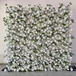 High-End Pink Fabric-Backed Artificial Flower Wall | Wedding Backdrop & Photography Background for Bridal Decoration - Large / Style 4 | Price per Square Meter