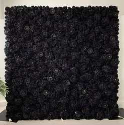 F198 Luxury Restaurant Wall Backdrop Decor Burgundy Flower Mat Artificial 3D 5D Red Faux Silk Rose Flower Wall for Wedding Event - 8ft x 8ft , 4ft x 8ft , 10ft x 8ft , or Custom / 53 flower wall