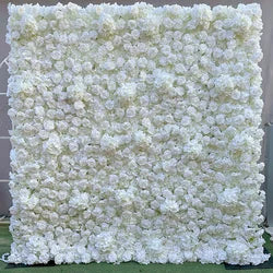 2x2M Flower Wall Panel 3D Silk Rose Floral Wall Decor for Wedding Home Decor Background Shop Party Photo Arrangement - A15 / 1x1 m (3.28x3.28ft)