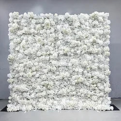Luxury Rollable Silk Artificial Red Rose Flower Wall 8ft X 8ft Wedding Photography Backdrop Wholesale