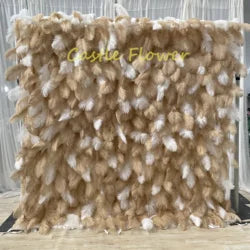 Customized 3D Silk Roll up Cloth Back Drop Panel 8ft X 8ft Wedding Events Artificial Red Rose Flower Wall Backdrop for Wedding