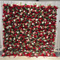 8ft X 8ft Floral Wall Panel Red Rose Flower Wall Backdrop Wedding Supplies 3D Style Silk Flower Decorations