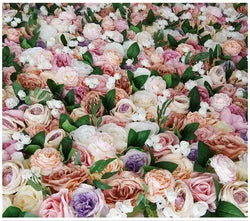 Flowerwall Spun Silk 3D  Flowers Wall Backdrop Roll UpRoses  Modern Handmade Lightweight Long-Lasting Wall Panel Background - 34